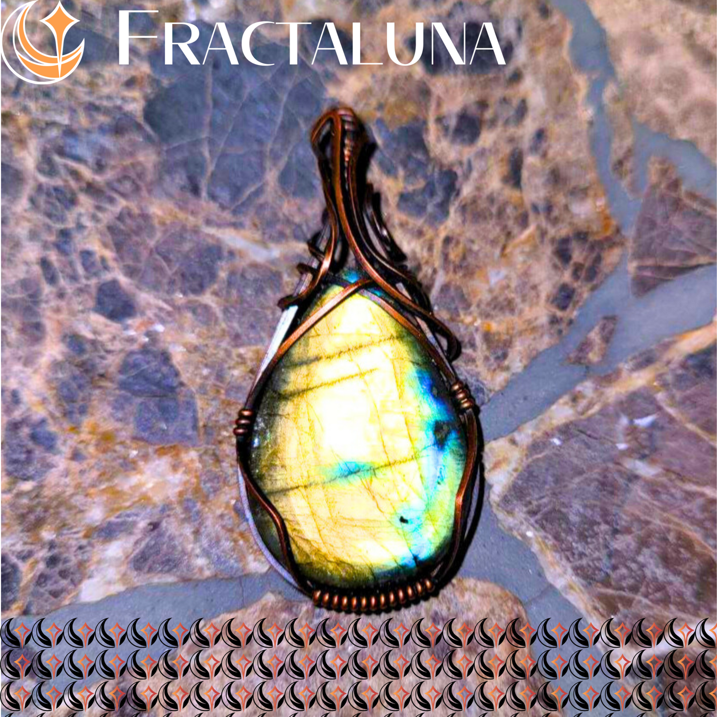 Handcrafted Copper Gemstone Pendant